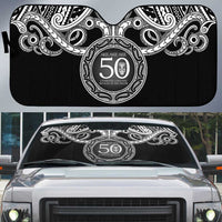 Kia Kaha Te Reo Maori New Zealand Auto Sun Shade 50th Anniversary Ake Ake Ake - Polynesian Pride