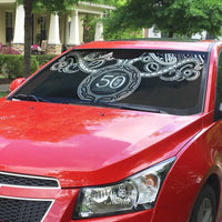 Kia Kaha Te Reo Maori New Zealand Auto Sun Shade 50th Anniversary Ake Ake Ake - Polynesian Pride