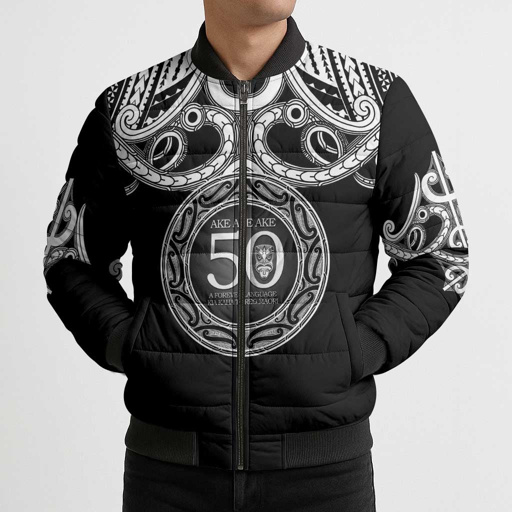 Kia Kaha Te Reo Maori New Zealand Bomber Puffer Jacket 50th Anniversary Ake Ake Ake - Polynesian Pride