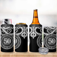 Kia Kaha Te Reo Maori New Zealand 4 in 1 Can Cooler Tumbler 50th Anniversary Ake Ake Ake - Polynesian Pride