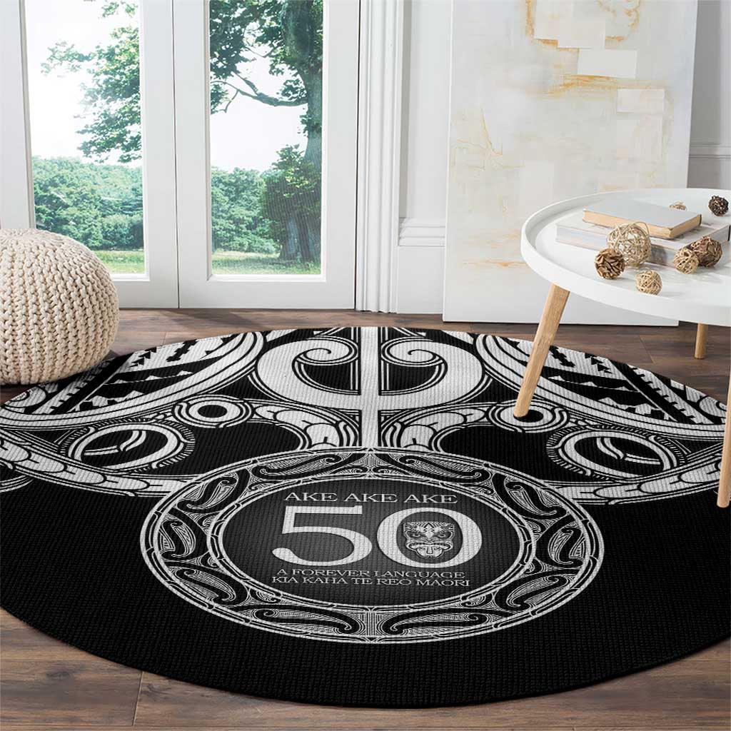 Kia Kaha Te Reo Maori New Zealand Round Carpet 50th Anniversary Ake Ake Ake - Polynesian Pride