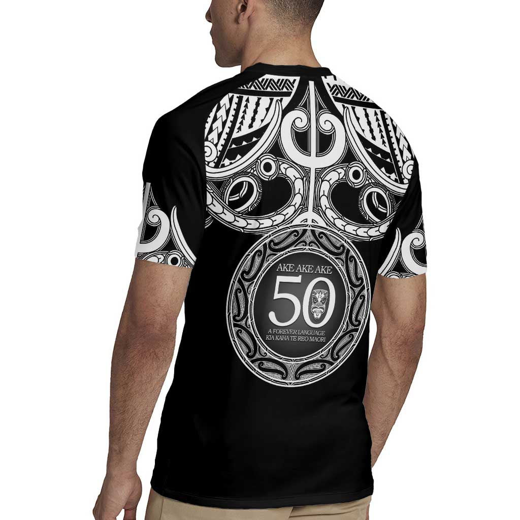 Kia Kaha Te Reo Maori New Zealand Rugby Jersey 50th Anniversary Ake Ake Ake - Polynesian Pride