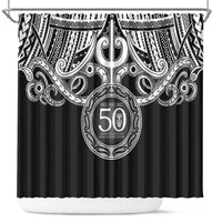 Kia Kaha Te Reo Maori New Zealand Shower Curtain 50th Anniversary Ake Ake Ake - Polynesian Pride