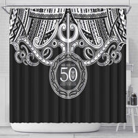 Kia Kaha Te Reo Maori New Zealand Shower Curtain 50th Anniversary Ake Ake Ake - Polynesian Pride