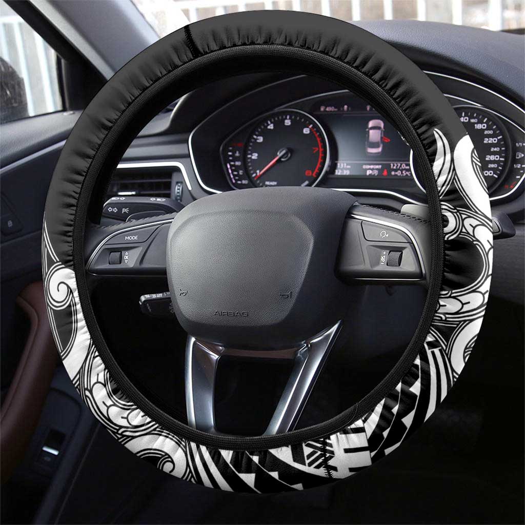 Kia Kaha Te Reo Maori New Zealand Steering Wheel Cover 50th Anniversary Ake Ake Ake - Polynesian Pride