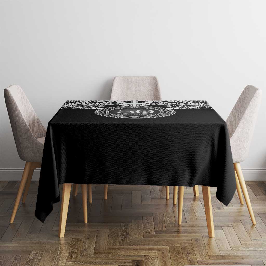 Kia Kaha Te Reo Maori New Zealand Tablecloth 50th Anniversary Ake Ake Ake - Polynesian Pride