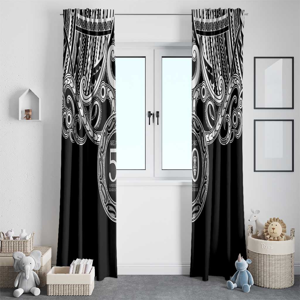 Kia Kaha Te Reo Maori New Zealand Window Curtain 50th Anniversary Ake Ake Ake - Polynesian Pride