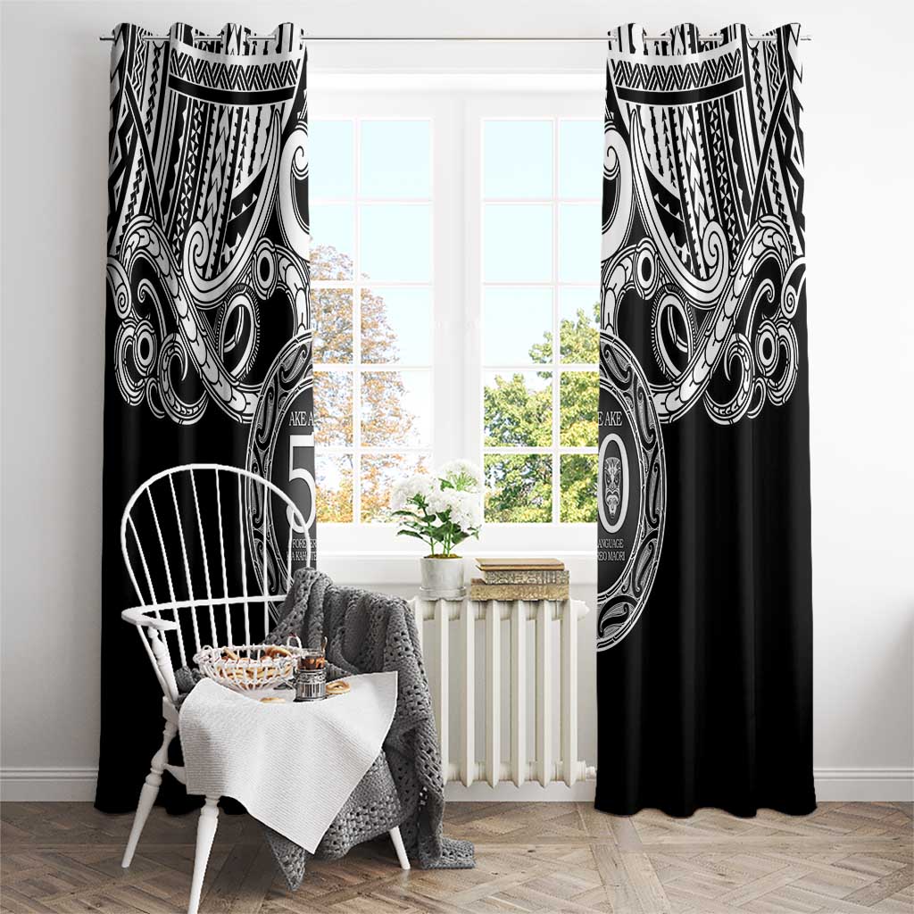 Kia Kaha Te Reo Maori New Zealand Window Curtain 50th Anniversary Ake Ake Ake - Polynesian Pride