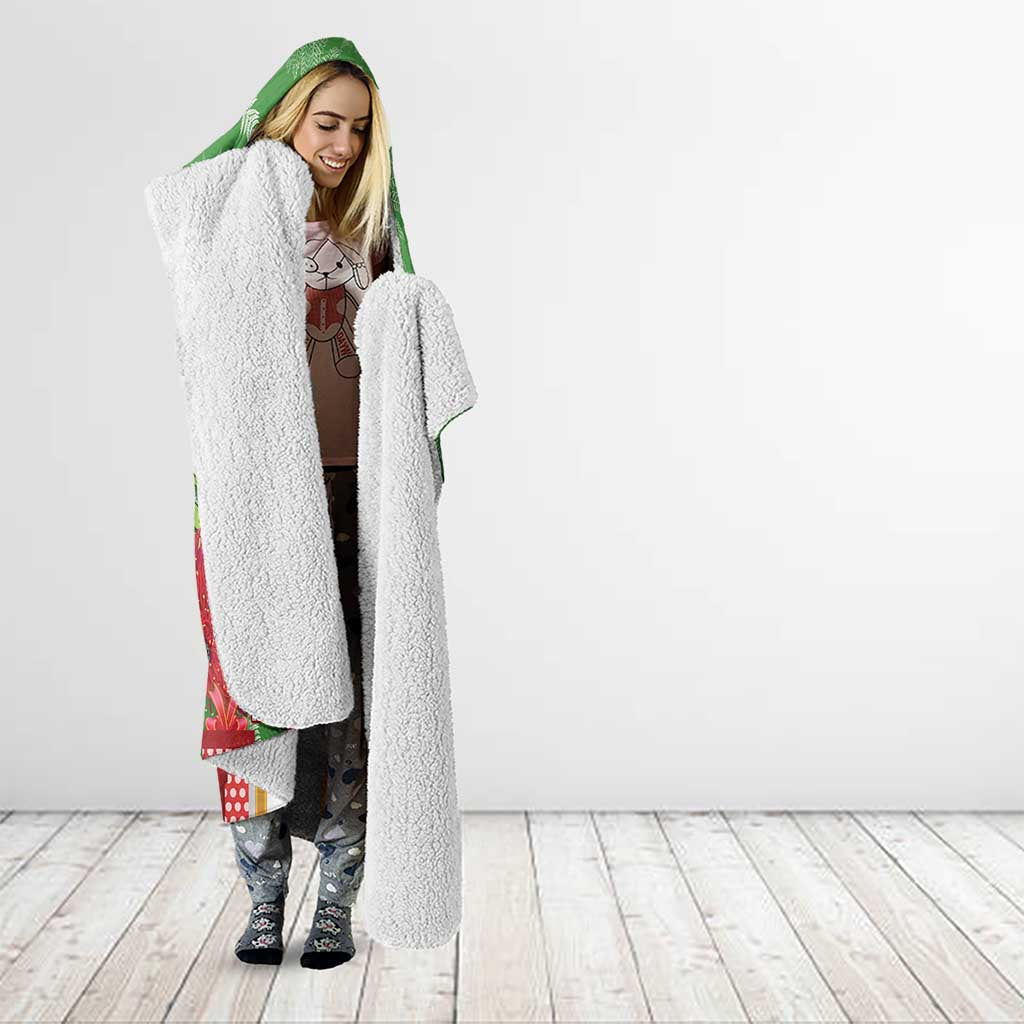 Kakapo New Zealand Christmas Hooded Blanket Meri Kirihimete Pohutukawa - Green Color LT14 - Polynesian Pride