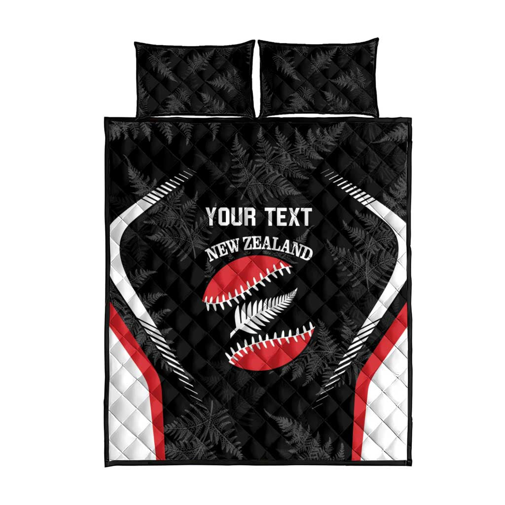 Custom New Zealand Silver Fern Softball Quilt Bed Set Go Aotearoa