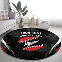Custom New Zealand Silver Fern Softball Round Carpet Go Aotearoa LT14 - Polynesian Pride