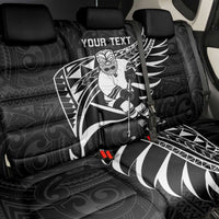 Custom Aotearoa Ice Hockey Back Car Seat Cover NZ Tiki Mascot - Maori Pattern LT14 - Polynesian Pride