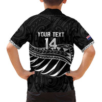Custom Aotearoa Ice Hockey Kid Hawaiian Shirt NZ Tiki Mascot - Maori Pattern LT14 - Polynesian Pride