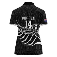 Custom Aotearoa Ice Hockey Women Polo Shirt NZ Tiki Mascot - Maori Pattern