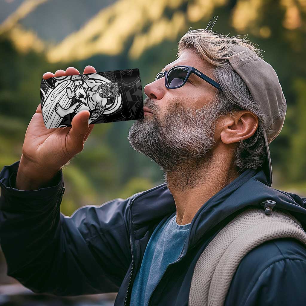 Personalised New Zealand Surfing 4 in 1 Can Cooler Tumbler Aotearoa Maori Tiki Haka LT14