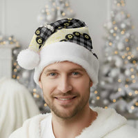 Black Palaka Hawaii Christmas Santa Hat Kukui Nut Pikake Lei Hawaiian Tapa Pattern LT14 - Polynesian Pride