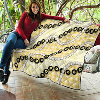 Yellow Palaka Hawaii Quilt Kukui Nut Pikake Lei Hawaiian Tapa Pattern - Polynesian Pride