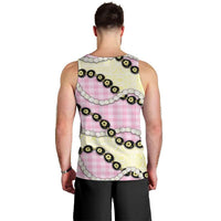 Pink Palaka Hawaii Men Tank Top Kukui Nut Pikake Lei Hawaiian Tapa Pattern - Polynesian Pride