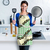 Green Palaka Hawaii Apron Kukui Nut Pikake Lei Hawaiian Tapa Pattern - Polynesian Pride