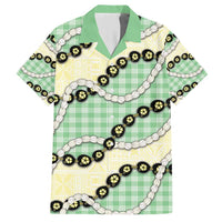 Green Palaka Hawaii Hawaiian Shirt Kukui Nut Pikake Lei Hawaiian Tapa Pattern - Polynesian Pride