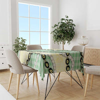 Green Palaka Hawaii Tablecloth Kukui Nut Pikake Lei Hawaiian Tapa Pattern - Polynesian Pride