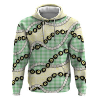Green Palaka Hawaii Zip Hoodie Kukui Nut Pikake Lei Hawaiian Tapa Pattern - Polynesian Pride