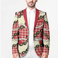 Red Palaka Hawaii Blazer Kukui Nut Pikake Lei Hawaiian Tapa Pattern - Polynesian Pride