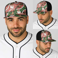 Cowboy Hawaii Mele Kalikimaka Baseball Net Cap Paniolo Kukui Nut Pikake Lei Red Version - Polynesian Pride