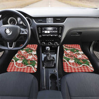 Cowboy Hawaii Mele Kalikimaka Car Mats Paniolo Kukui Nut Pikake Lei Red Version - Polynesian Pride