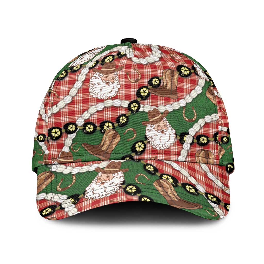 Cowboy Hawaii Mele Kalikimaka Classic Cap Paniolo Kukui Nut Pikake Lei Red Version - Polynesian Pride