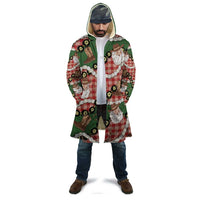 Cowboy Hawaii Mele Kalikimaka Cloak Paniolo Kukui Nut Pikake Lei Red Version - Polynesian Pride