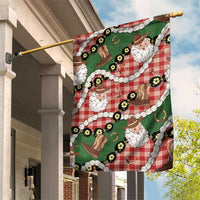 Cowboy Hawaii Mele Kalikimaka Garden Flag Paniolo Kukui Nut Pikake Lei Red Version - Polynesian Pride