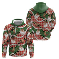Cowboy Hawaii Mele Kalikimaka Hoodie Paniolo Kukui Nut Pikake Lei Red Version - Polynesian Pride
