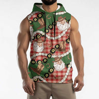 Cowboy Hawaii Mele Kalikimaka Sleeveless Hoodie Paniolo Kukui Nut Pikake Lei Red Version LT14 - Polynesian Pride