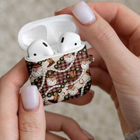 Cowboy Hawaii Mele Kalikimaka AirPods Case Paniolo Kukui Nut Pikake Lei Burgundy Version LT14 - Polynesian Pride