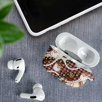 Cowboy Hawaii Mele Kalikimaka AirPods Case Paniolo Kukui Nut Pikake Lei Burgundy Version LT14 - Polynesian Pride