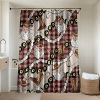 Cowboy Hawaii Mele Kalikimaka Bathroom Set Paniolo Kukui Nut Pikake Lei Burgundy Version - Polynesian Pride