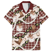 Cowboy Hawaii Mele Kalikimaka Hawaiian Shirt Paniolo Kukui Nut Pikake Lei Burgundy Version - Polynesian Pride