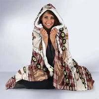 Cowboy Hawaii Mele Kalikimaka Hooded Blanket Paniolo Kukui Nut Pikake Lei Burgundy Version LT14 - Polynesian Pride
