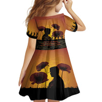 Tokelau ANZAC Day Family Matching Off Shoulder Long Sleeve Dress and Hawaiian Shirt Camouflage With Poppies Lest We Forget LT14 - Polynesian Pride
