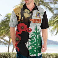 Norfolk Island ANZAC Day Hawaiian Shirt Pine Tree With Poppies Lest We Forget LT14 - Polynesian Pride