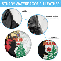 Norfolk Island ANZAC Day Spare Tire Cover Pine Tree With Poppies Lest We Forget LT14 - Polynesian Pride