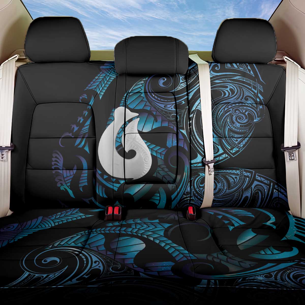Hei Matau New Zealand Matariki Back Car Seat Cover NZ Fish Hook Maori Art