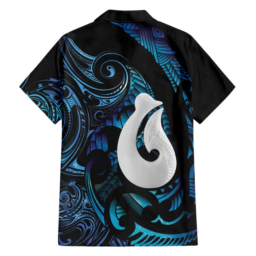 Hei Matau New Zealand Matariki Family Matching Long Sleeve Bodycon Dress and Hawaiian Shirt NZ Fish Hook Maori Art