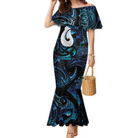 Hei Matau New Zealand Matariki Family Matching Mermaid Dress and Hawaiian Shirt NZ Fish Hook Maori Art