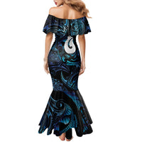 Hei Matau New Zealand Matariki Family Matching Mermaid Dress and Hawaiian Shirt NZ Fish Hook Maori Art