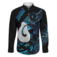 Hei Matau New Zealand Matariki Family Matching Off Shoulder Maxi Dress and Hawaiian Shirt NZ Fish Hook Maori Art