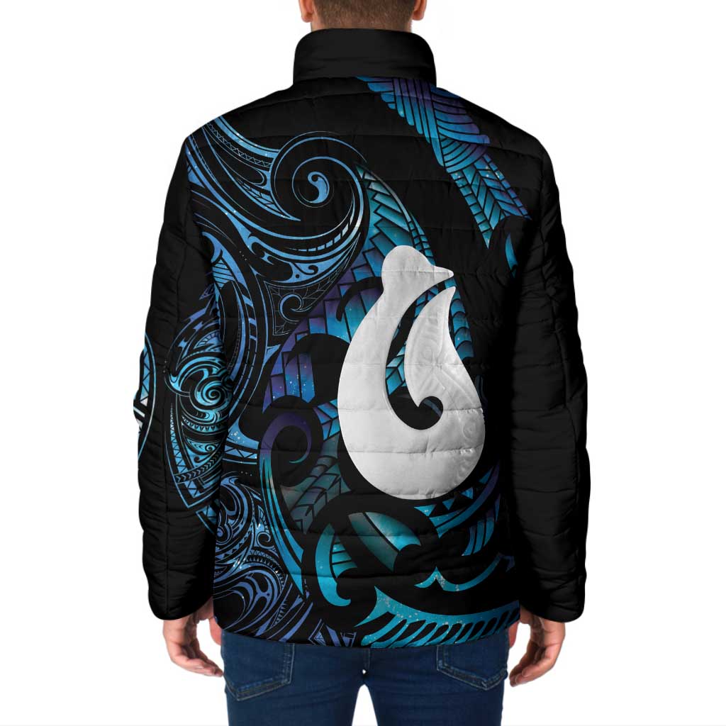 Hei Matau New Zealand Matariki Padded Jacket NZ Fish Hook Maori Art LT14 - Polynesian Pride