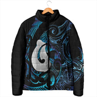 Hei Matau New Zealand Matariki Padded Jacket NZ Fish Hook Maori Art LT14 - Polynesian Pride
