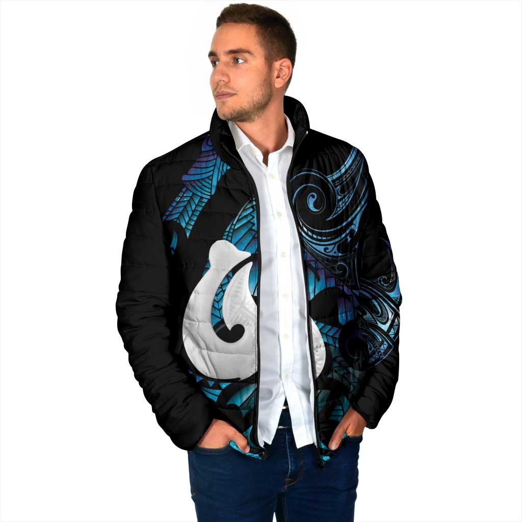 Hei Matau New Zealand Matariki Padded Jacket NZ Fish Hook Maori Art LT14 - Polynesian Pride